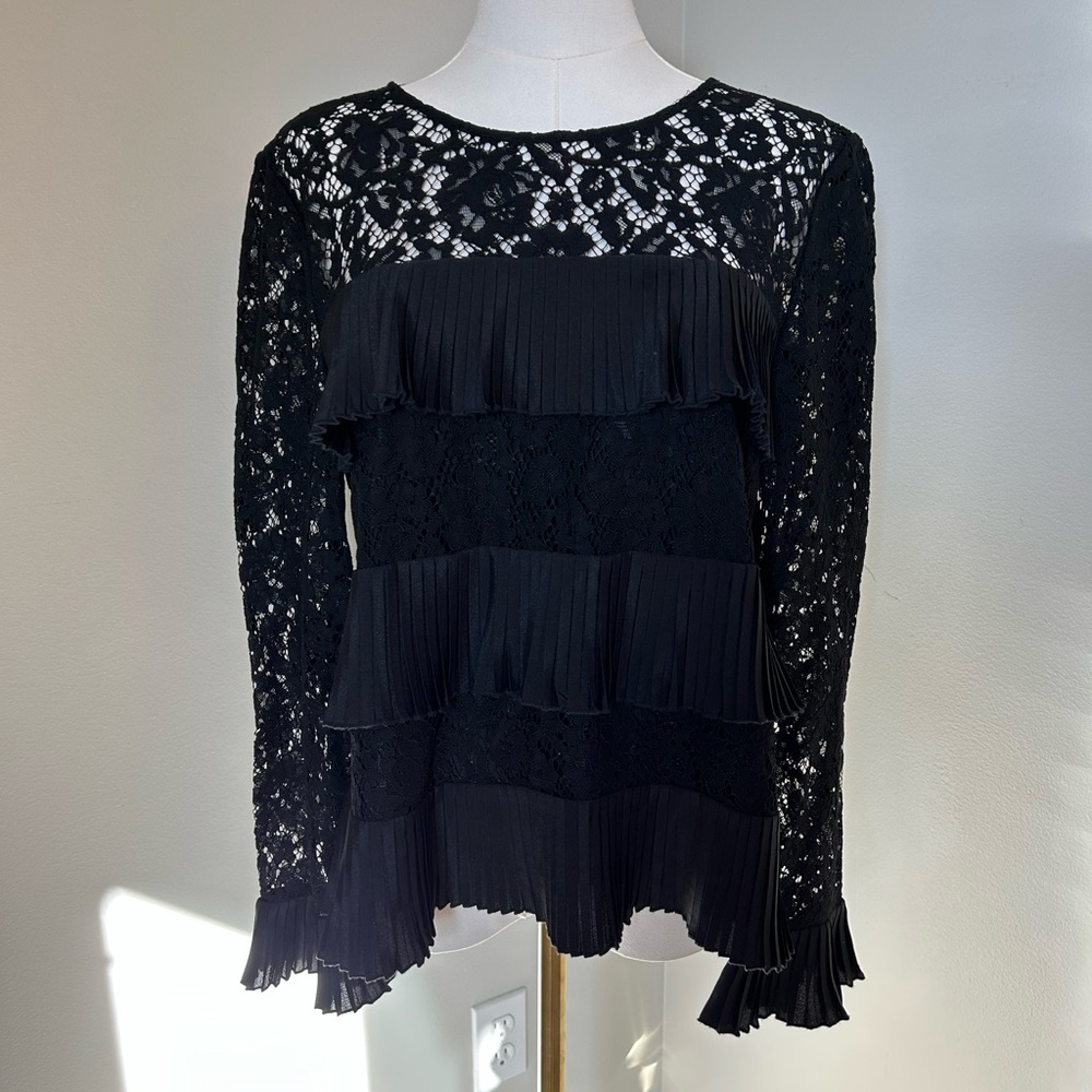 J. Crew Elegant Black Lace Women's Top